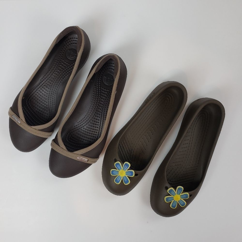 Crocs Genna Shoes Flat Girls Youth Size 6/…